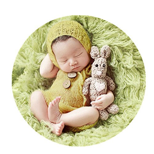 Cute Newborn Baby Photography Props Boy Girl Handmade Crochet Hat Pants Costume Set