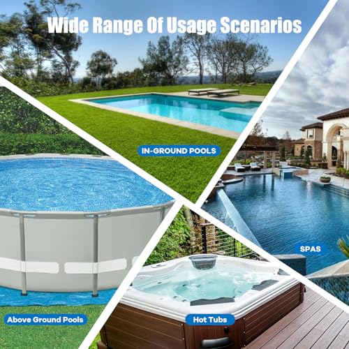 Enhulk Powerful Swimming Pool Vacuum Cleaner, Handheld Rechargeable Pool Hoover with Telescopic Pole, Up to 60 min Runtime, Suction up to 4200L/H, Ideal for Above Ground & Inground Pool, Spas