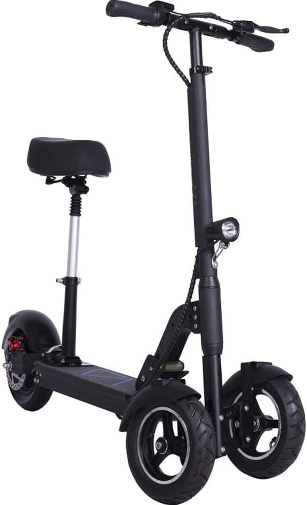 ZLI Adult Collapsible Electric Tricycle, Inverted Three-Wheel Electric Vehicle Multi-Function Portable and Comfortable Mini Electric Scooter 40-50Km