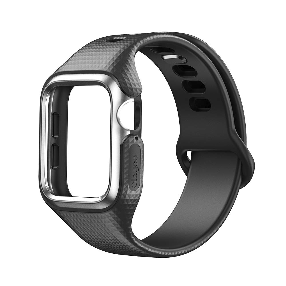 Clayco Apple Watch 5/4 Band 40mm 2019/2018, [Hera Series] Shock Resistant  Ultra Slim Protective Bumper Case with Strap Bands for 40mm Apple Watch  Series 5 and 4 (Black)- Buy Online in Bahamas at Desertcart - 168338525.