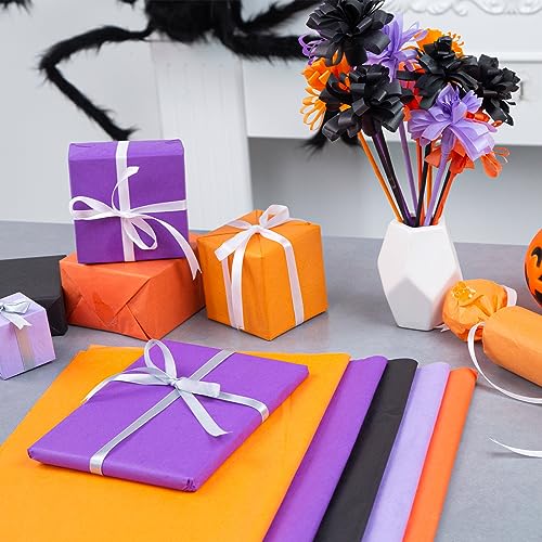 Shindel 120 Sheets Tissue Paper for Halloween, Halloween Wrapping Paper 19.7 x 13.8 Inch Gift Wrapping Paper for Halloween DIY Crafts Gift Box Wrapping 5 Colors