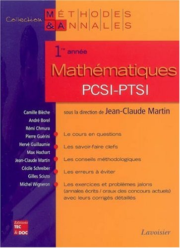 Mathématiques, 1ère année PCSI-PTSI