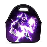 Fortnite Raven Warrior Neoprene Lunch Tote Thick Insulated Lunch Bag Portable Thermal Lunchbox Waterproof Outdoor Picnic Travel Holiday Handbag Zipper Men Women Adult Kids Boys Girls