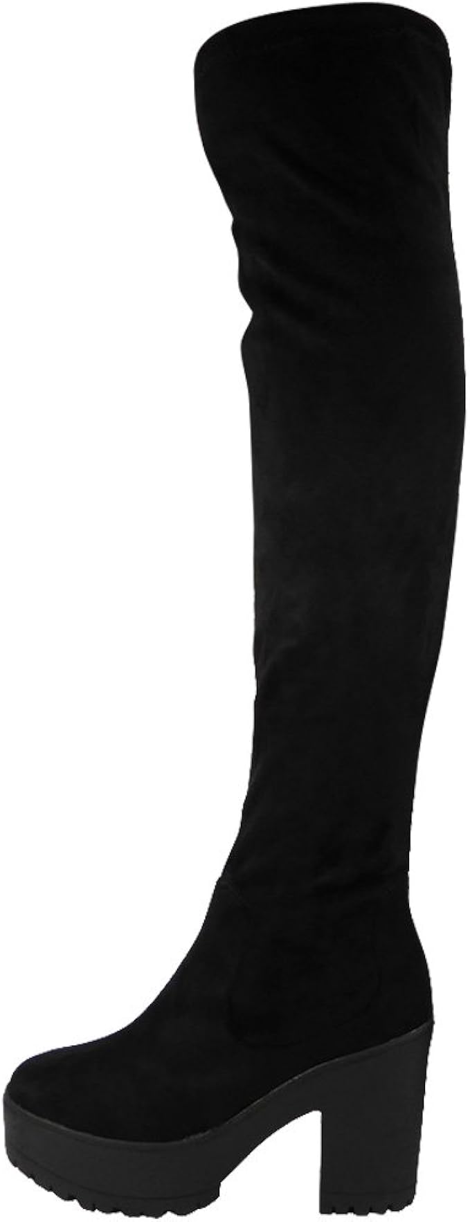 cleated thigh high boots