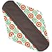 Wegreeco Reusable Menstrual Pads for Women - Sanitary Pads, Panty Liners, Soft Cloth - 5 Pack, 1 Wet Bag (Medium, Flower)