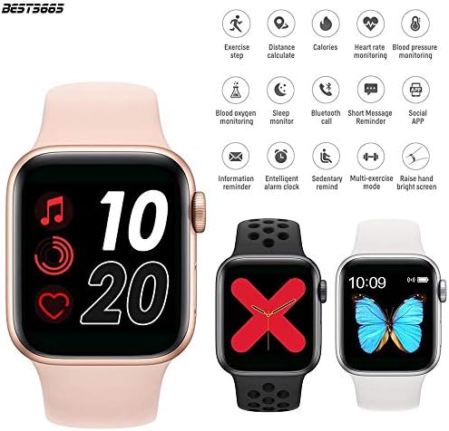 T55 Smart Watch Series 5 With Magnetic Charging Calling Function 2 Straps Black Edition Buy Online At Best Price In Uae Amazon Ae