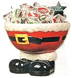 Fun Express ADORABLE SANTA FEET CERAMIC BOWL, Red, One Size