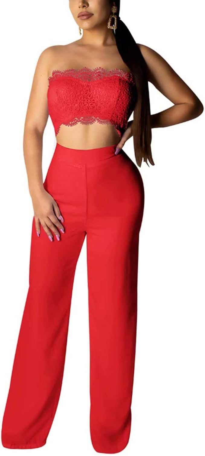 bandeau cut out jumpsuit