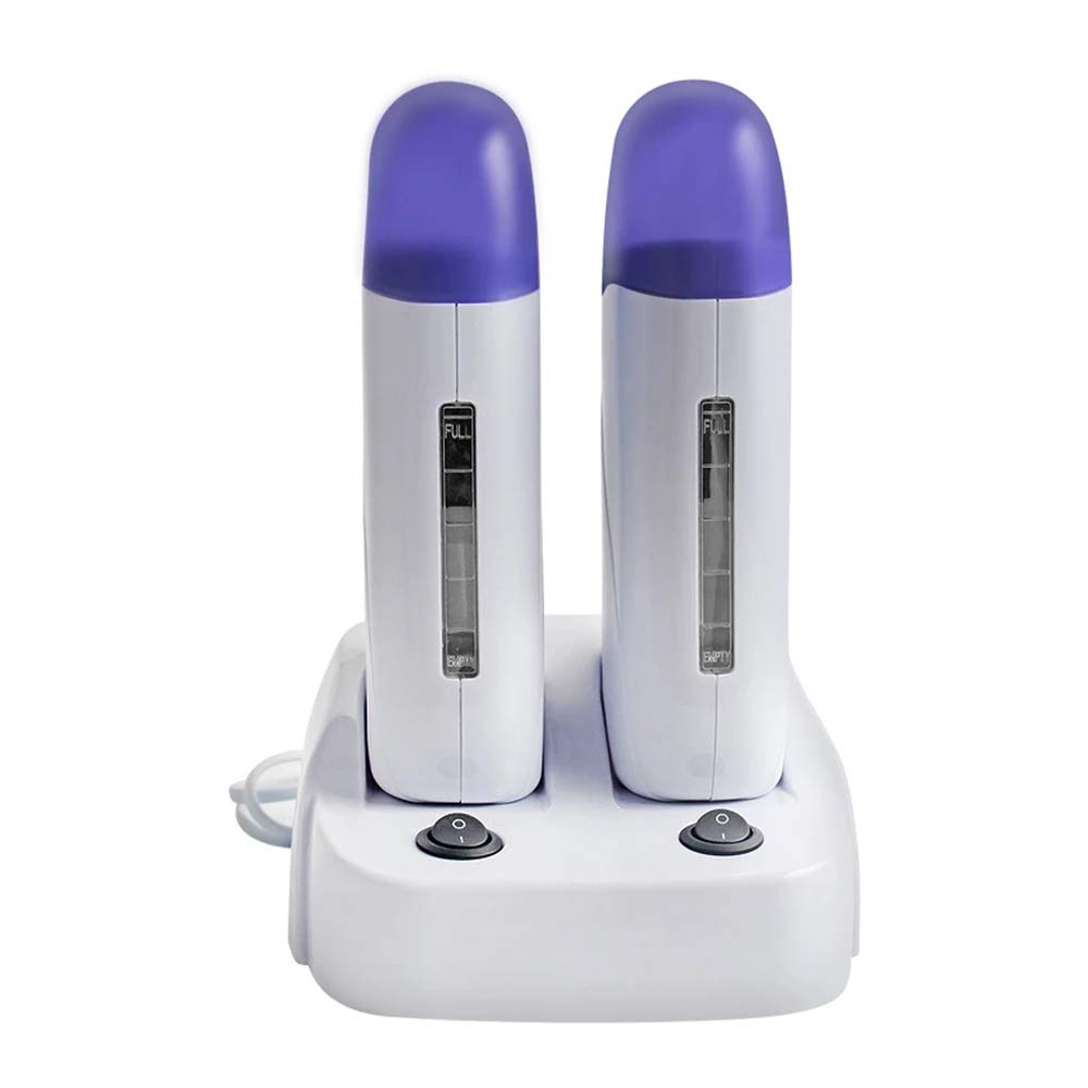 Wax Heater Electric Waxing Warmer Machine Double Depilatory Roll Wax Warmer for Hair Removal Roll-on Hair Removal Wax Machine Hair Removal Kit