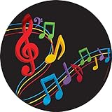 Creative Converting 8 Count Dancing Music Notes Sturdy Style Paper Lunch Plates, 7
