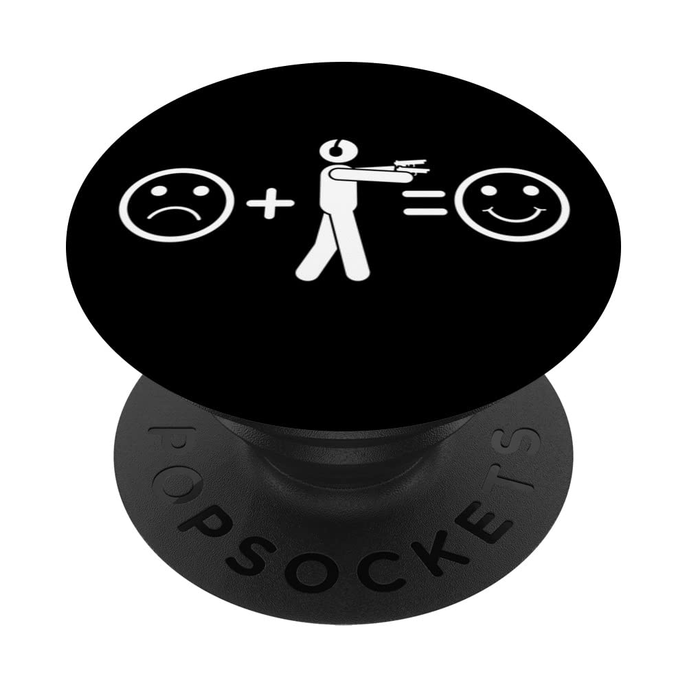 Akimbo Guns Makes me Happy shooting range Gun PopSockets Swappable PopGrip