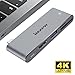 USB-C Multiport Adapter w/OTG Support, iMXPW HEXATERA USB C Hub with HDMI Output for New MacBook Pro, Pass-Through Charge Port, 4K HDMI, USB 3.1 Port, SD/Micro SD Card Reader