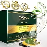 Magic Set Eye Mask Anti-Aging Patches: HYALURONIC acid SNAIL SLIME Extract 24K GOLD Natural COLLAGEN Under Eye Reduces Wrinkles-Puffiness-Dark Circles Deep Moisturizing Improves elasticity 16 Pairs