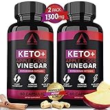 (2 Pack | 120 Capsules) Organic Keto Diet Pills + Apple Cider Vinegar with MCT Oil & BHB Supplement - Best Advanced Keto Max Boost ACV Diet Pills from Shark Tank - Exogenous Ketones for Women Men