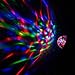 Home Party Lights, WOWTOU LED Flashlight Rechargeable Rotating Multicolor RGB Disco Ball Lamp for House Party, Wedding, Music Festivals Decoration or Outdoor Camping, Black