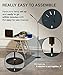 Lustrat LED Modern Floor Lamp - Floor Lamp with Adjustable Gooseneck Pole Light for Home and Office - Bedroom Standing Lamp - Dimmable Floor Lamp with Remote Control - Black