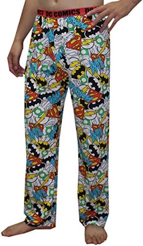 DC COMICS (SUPERMAN, BATMAN) Mens Fall / Winter Pajama Pants M Multicolor
