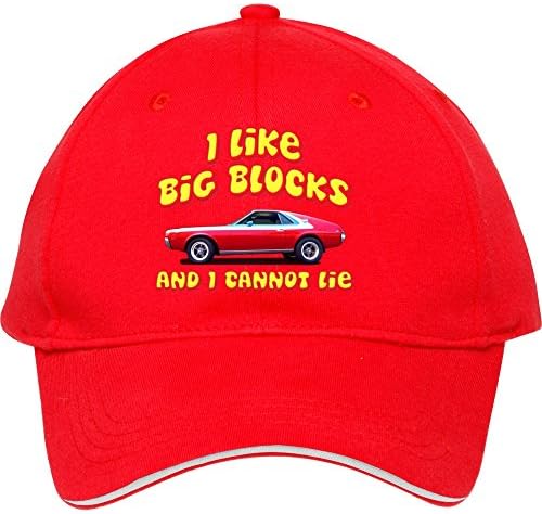 New Fashion Red Trend Male/female Snapback Adjustable Baseball Cap I Like Big Blocks And I Cannot Lie Amc Amx Hat