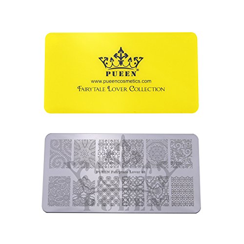 PUEEN Nail Art Stamping LOVE BOX I - 4 Lover Collection Plates - 125x65mm Unique Nailart Polish Stamping Manicure Image Plate Accessories Kit - BH000576