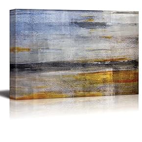 Abstract Painting of The Ocean Shore and The...