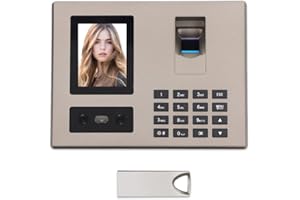 MIKONIYA Time Clock,Time Clocks for Employees Small Business,Attendance Machine ​with Fingerprint,Password Punching in One,Office Fingerprint Time Clock with 500 Faces