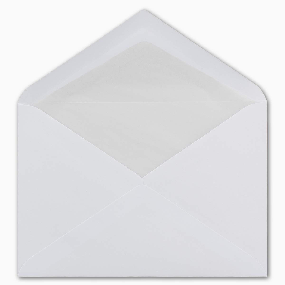 50 °C6 Envelopes with Silk Lining White 112 x 160 mm – 90 g/m² with Nassklebung Letter Envelopes Without Window for Invitations & Messages from Your Glüxx Agent