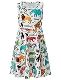 RAISEVERN Girls Dresses Lion Zoo Animal World