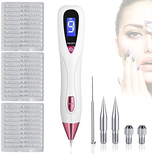 [2018 Upgraded]Skin Tag Remover- Portable 9 Strength Levels Mole Removal Pen with LCD Display Professional USB Rechargeable Beauty Pen for Freckle Nevus Warts Age Spot Tattoo