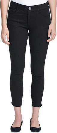 black skinny crop pants