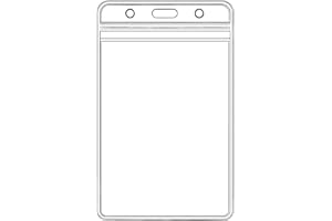 YENGON 5 Pcs Vertical ID Badge Holder, Premium Clear Plastic ID Holders for Badges, Card Protector Waterproof for Work ID Card (5 Pcs, Vertical)