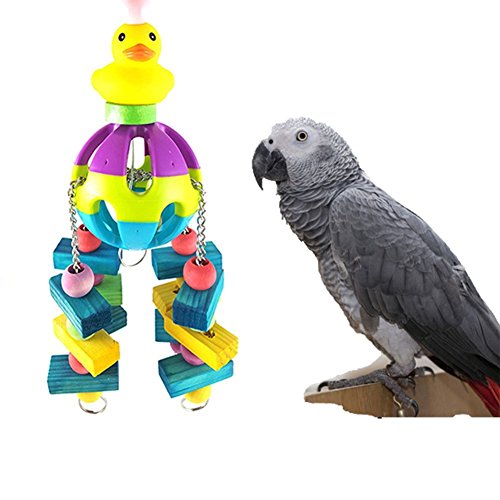 Hypeety Bird Chew Toy for Parrot Macaw African Greys Eclectus Cockatoo Budgies Parakeet Cockatiel Conure Lovebirds Cage (A)