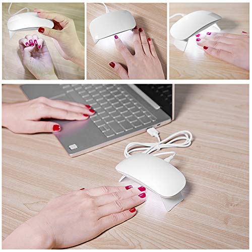 MAGIC ARMOR 6W Portable Nail Lamp UV LED Nail Dryer 60S Timer USB Curing Lamp for Gel Polish
