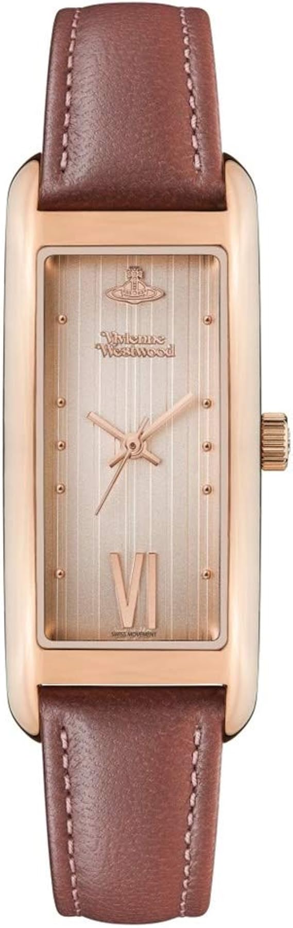 Amazon ヴィヴィアン ウエストウッド Vivienne Westwood レディース スクエア 長方形 四角 ピンクゴールド ピンクブラウン レザー Vv224rsdpk 腕時計 並行輸入品 レディース腕時計 腕時計 通販