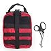 Tactical MOLLE Rip-Away EMT Medical First Aid Utility Pouch (Red with First Aid Patch)