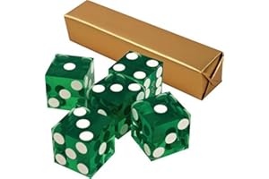 5 Pack Green 19mm Grade A Precision Dice with Matching Serial numbers