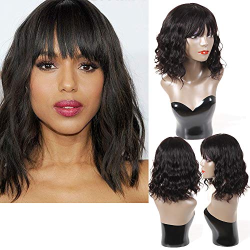 Paneway Body Wave Wigs With Full Bangs Human Hair Wigs For Black