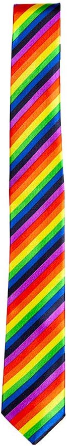 Wicked Costumes Adult Pride Rainbow Neck Tie Accessory, Black