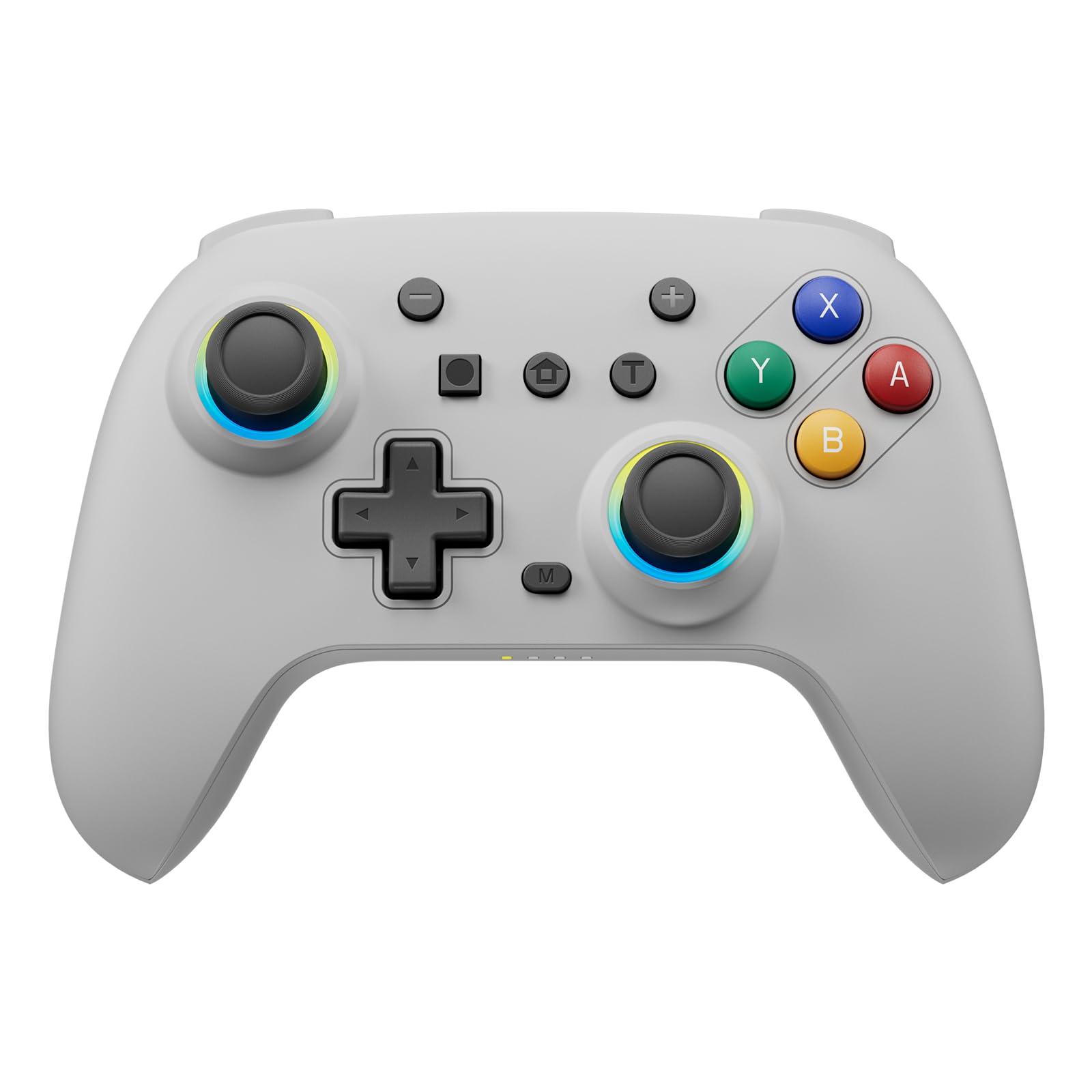 Switch コントローラー ワイヤレス ホール効果スティック RGB ライト 背面ボタン付き