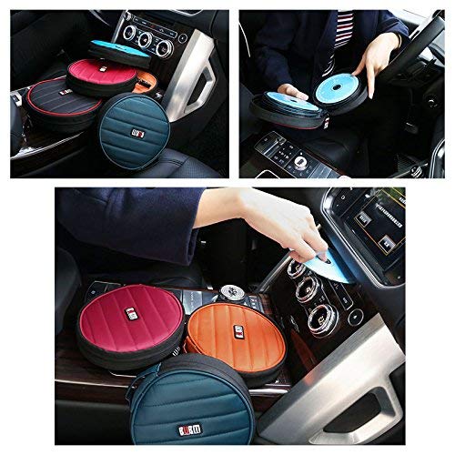 CD/DVD Portable Carry Wallet BUBM 32 CD Disc Capacity Waterproof Storage Case Compact and Easy to Store for Car Home and Travel Orange