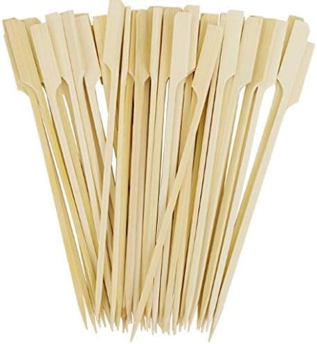 7 Inch Oriental Creations Premium Wooden Bamboo Sticks Paddle Skewers (100)