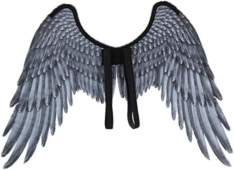 GWJGOGO 3D Angel Wings, Halloween Fairy Feather Wings - Mardi Gras Party Angel Wings Fancy Dress Cosplay Decoration for Kid/Adult