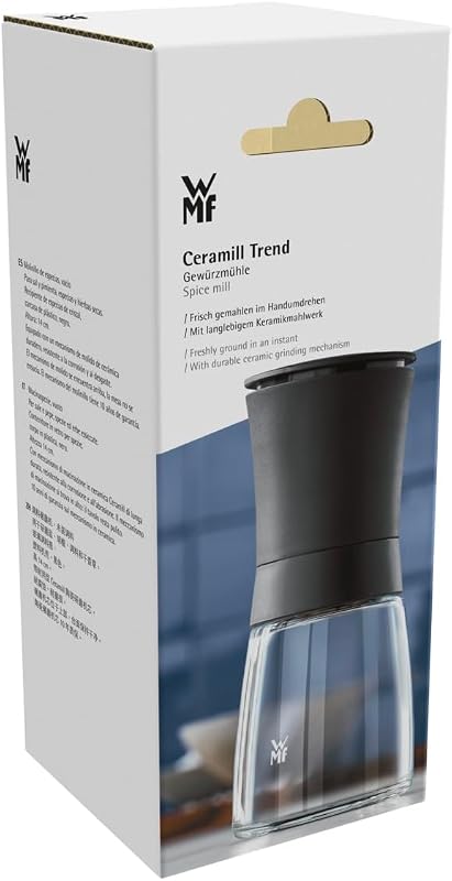 Gewürzmühle mit Keramikmahlwerk, aus Kunststoff und Glas