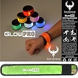 GlowPRO LED Slap Bracelet - Santa Claus Loves these Stocking Stuffer Christmas Gifts. Glow in the Dark Night Safety Armband improves night vision and Keeps Kids Safe and Happy at Night - GREEN
