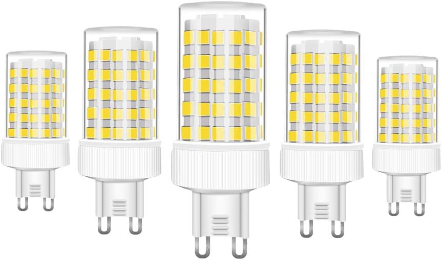 RANBOO G9 LED Bulbs 10W, 80W Halogen Bulb Equivalent, 800LM, Cool White 6000K, 360°Beam Angle, AC 220-240V, Non-Dimmable, Energy Saving Bulbs, 5 Pack