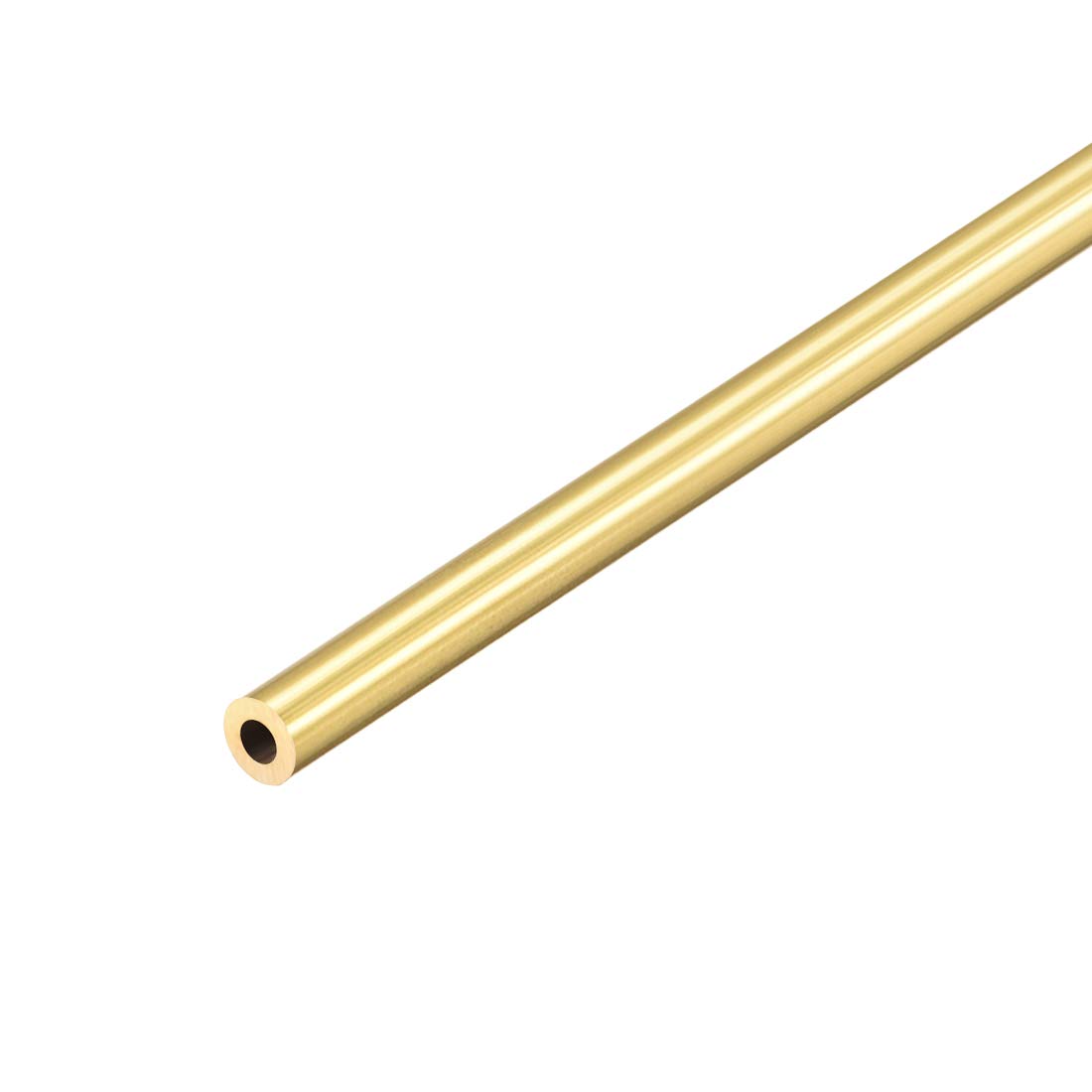 uxcell Brass Round Tube, 300mm Length 6mm OD 1.5mm Wall Thickness, Seamless Straight Pipe Tubing