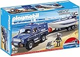 PLAYMOBIL Police Truck with Speedboat