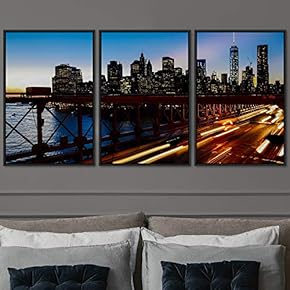 signwin 3 Piece Framed Canvas Wall Art Colorful...