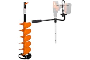 Nordic Legend E-Drill Nylon Ice Auger Combo and Universal Adapter with 14” Extension (6-in)