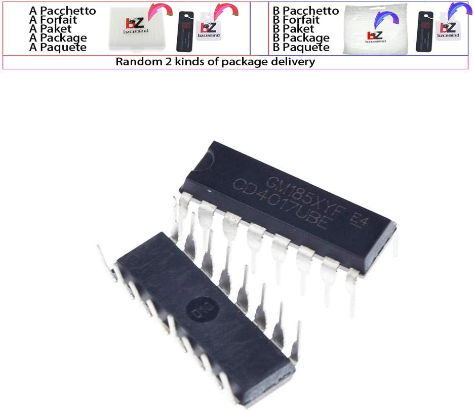 10PCS CD4017 CD4017B CD4017BE 4017 Decade Counter Divider IC