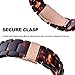 V-MORO Resin Strap Compatible with Apple Watch Bands 42mm 44mm Series 5/4/3/2/ Women Men with Stainless Steel Buckle, Apple Watch Replacement Wristband Bracelet (Tortoise-Tone, 42mm)